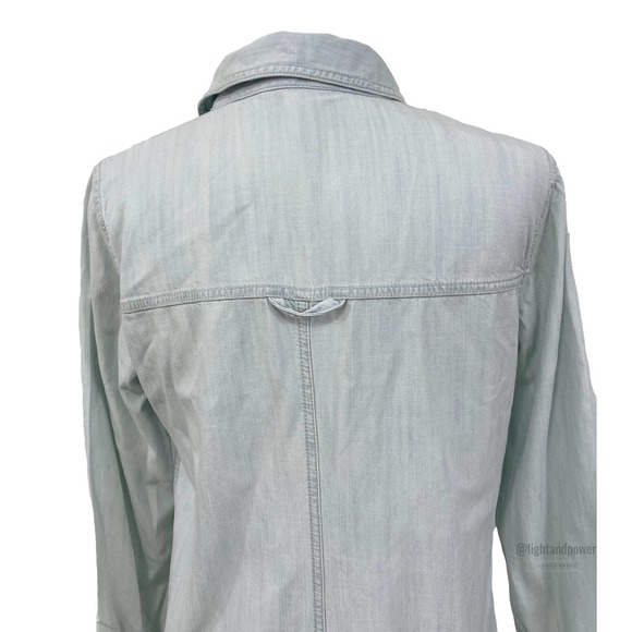 Eileen Fisher Blue Denim Tunic  Shirt Dress S EUC - Picture 5 of 6